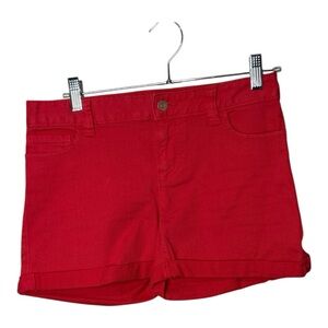 Tommy Hilfiger Red Cotton Stretch Cuffed Shorts Women’s Casual Preppy size 0